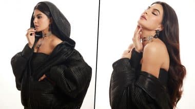 Jacqueline Fernandez Glamorous Look: ब्लैक स्ट्रैपलेस ड्रेस में जैकलीन फर्नांडीज का किलर लुक, फैंस ने लुटाया प्यार (View Pics)