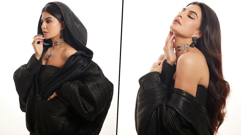 Jacqueline Fernandez Glamorous Look: ब्लैक स्ट्रैपलेस ड्रेस में जैकलीन फर्नांडीज का किलर लुक, फैंस ने लुटाया प्यार (View Pics)