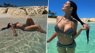 Kylie Jenner Bold Look: बिकिनी में समंदर की लहरों संग काइली जेनर ने बिखेरा हुस्न का जादू, सोशल मीडिया पर मचाया तहलका (View Pics)