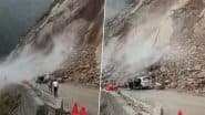 Himachal Landslide: हिमाचल प्रदेश के सिरमौर में भूस्खलन, कार सवार तीन लोगों ने कूदकर बचाई जान; सामने आया घटना का खौफनाक VIDEO