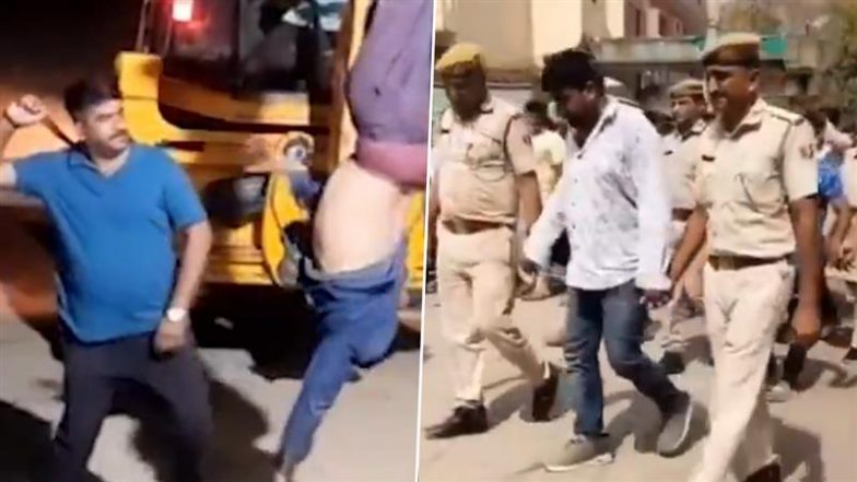 Rajasthan: ब्यावर पुलिस ने हिस्ट्रीशीटर तेजपाल सिंह की निकाली हेकड़ी, चिलचिलाती गर्मी में सड़क पर दौड़ाया; JCB ड्राइवर को उल्टा लटकाकर पीटने का है आरोप (Watch Video)