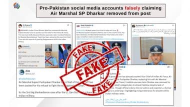 Fact Check: पाकिस्तान के खिलाफ युद्ध लड़ने से इनकार करने पर एयर मार्शल सुजीत पुष्पाकर धारकर बर्खास्त? PIB ने वायरल दावे को खारिज