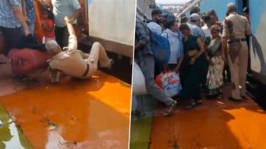 UP: इटावा में रेलवे प्लेटफॉर्म पर फैला सरसों का तेल, फिसलकर गिरे यात्री और RPF जवान; देखें VIDEO