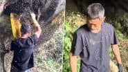 मजाक-मजाक में शख्स ने उखाड़ लिया मधुमक्खी का छत्ता, अपने कारनामे से कर दिया सबको हैरान (Watch Viral Video)