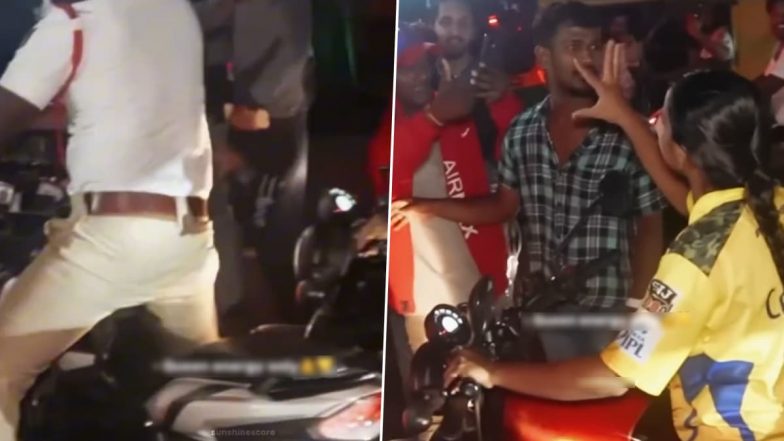 CSK Fangirl Riding Bike Trolls RCB Fan: आरसीबी फैन को बाइक पर बैठी सीएसके गर्ल ने दिया करारा जवाब, ट्रैफिक पुलिस की एंट्री और उसका स्वैग वीडियो हुआ वायरल