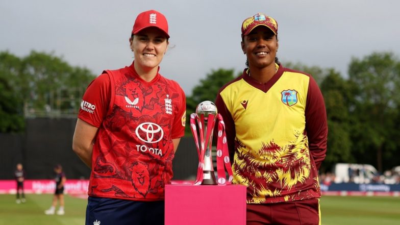 ENG-W vs WI-W 3rd T20I 2025 Live Toss & Scorecard: वेस्टइंडीज महिला क्रिकेट टीम ने जीता टॉस, इंग्लैंड को दिया पहले बल्लेबाजी का न्योता, यहां देखें प्लेइंग इलेवन और लाइव स्कोरकार्ड