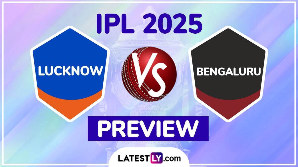 LSG vs RCB TATA IPL 2025 Preview: लखनऊ सुपर जायंट्स बनाम रॉयल चैलेंजर्स बेंगलुरु इंडियन प्रीमियर लीग मैच से पहले जानिए हेड टू हेड रिकॉर्ड्स, मिनी बैटल और स्ट्रीमिंग समेत सारे डिटेल्स LSG vs RCB TATA IPL 2025 Preview: लखनऊ सुपर जायंट्स बनाम रॉयल चैलेंजर्स बेंगलुरु इंडियन प्रीमियर लीग मैच से पहले जानिए हेड टू हेड रिकॉर्ड्स, मिनी बैटल और स्ट्रीमिंग समेत सारे डिटेल्स