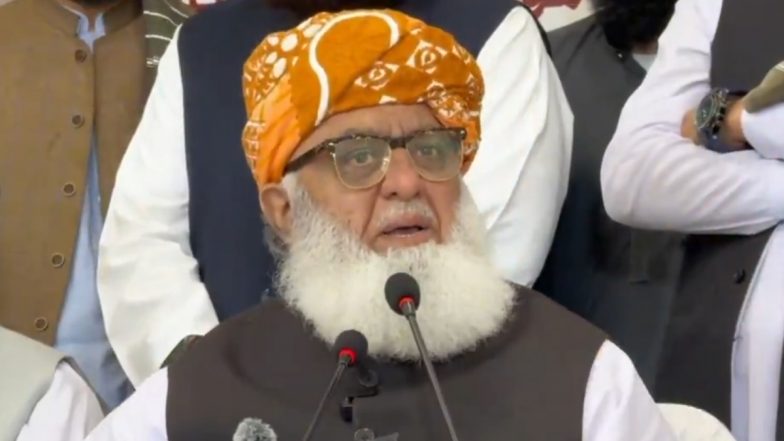 India-Pak Tension: 'भारत से पहले अफगानिस्तान से निपट लो!' पाकिस्तानी विपक्षी नेता मौलाना फजलुर रहमान ने शहबाज सरकार को दी नसीहत; VIDEO