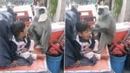 Viral Video: लंगूर ने छीना खाना तो रोने लगा बच्चा, मासूम को बचाने के बजाय रील बनाने लगा पिता