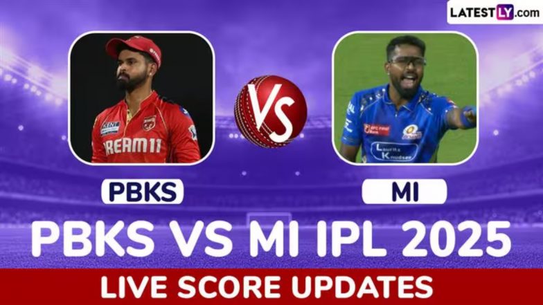 PBKS vs MI TATA IPL 2025 Live Toss & Scorecard: पंजाब किंग्स ने टॉस जीतकर किया गेंदबाजी का फैसला, मुंबई इंडियंस को मिला पहले बल्लेबाजी का न्योता, यहां देखें दोनों टीमों की प्लेइंग इलेवन और लाइव स्कोरकार्ड