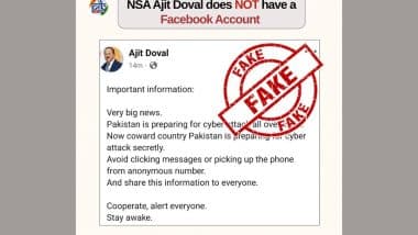 Fact Check: क्या NSA अजीत डोभाल फेसबुक पर हैं? सोशल मीडिया पर फर्जी अकाउंट वायरल, सरकार की फैक्ट चेक टीम ने किया खुलासा
