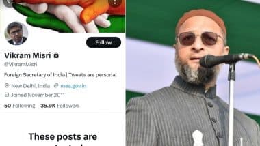 Vikram Misri Trolling: विदेश सचिव विक्रम मिस्री पर ट्रोल्स का हमला, परिवार तक को बनाया निशाना; ओवैसी ने किया बचाव