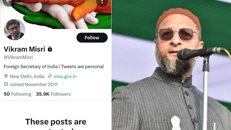 Vikram Misri Trolling: विदेश सचिव विक्रम मिस्री पर ट्रोल्स का हमला, परिवार तक को बनाया निशाना; ओवैसी ने किया बचाव
