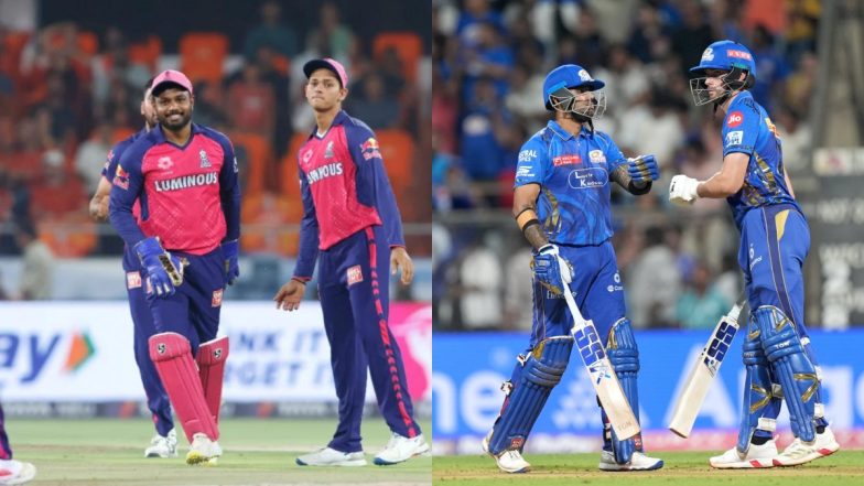 RR vs MI, TATA IPL 2025 50th Match Winner Prediction: राजस्थान रॉयल्स बनाम मुंबई इंडियंस के बीच आज होगी कांटे की टक्कर, मैच से पहले जानें कौनसी टीम मार सकती हैं बाजी