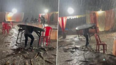 शादी के पंडाल में अचानक होने लगी बारिश तो बचने के लिए शख्स ने किया ऐसा काम, Viral Video देख आप भी करेंगे तारीफ