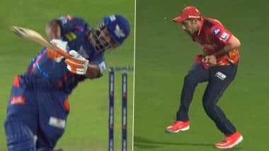 PBKS vs LSG TATA IPL 2025: रिषभ पंत के हाथ से फिसला बल्ला, हवा में उछला बैट और हो गए आउट, देखें मजेदार वाकया का वीडियो
