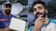 Special T20 World Cup Champion Ring: MI बनाम GT मैच से पहले रोहित शर्मा ने मोहम्मद सिराज को दिया स्पेशल T20 वर्ल्ड कप चैंपियन रिंग, देखें वीडियो