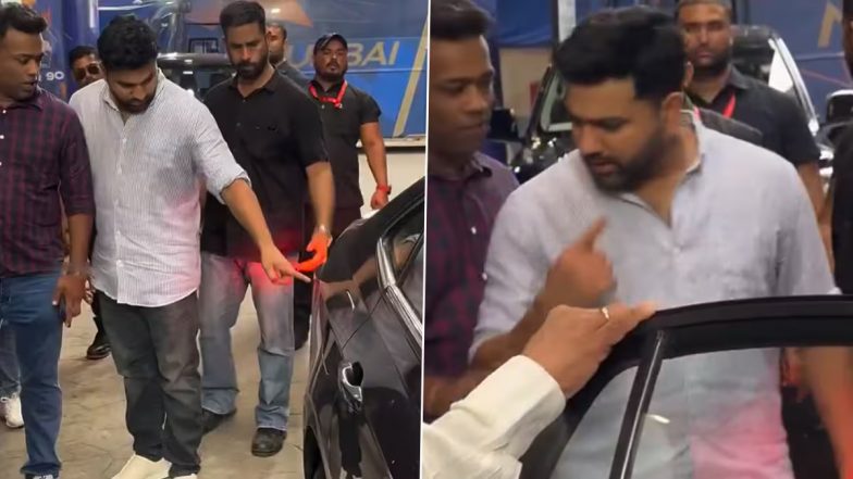 Dent on&nbsp;Rohit Sharma'S Car:&nbsp;कार पर डेंट दिखने पर रोहित शर्मा ने अपने भाई विशाल की लगाई क्लास,&nbsp;वानखेड़े स्टेडियम स्टैंड के उद्घाटन समारोह&nbsp;में पहुंचें थे सपरिवार, देखें&nbsp;वीडियो