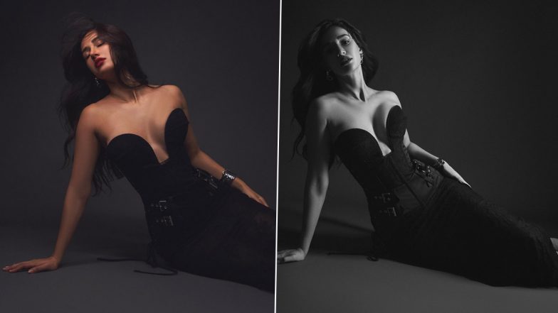 Disha Patani Bold Look: डीप नेक ब्लैक गाउन में दिशा पाटनी ने बढ़ाया सोशल मीडिया का तापमान, वायरल हुई बोल्ड तस्वीरें (View Pics)