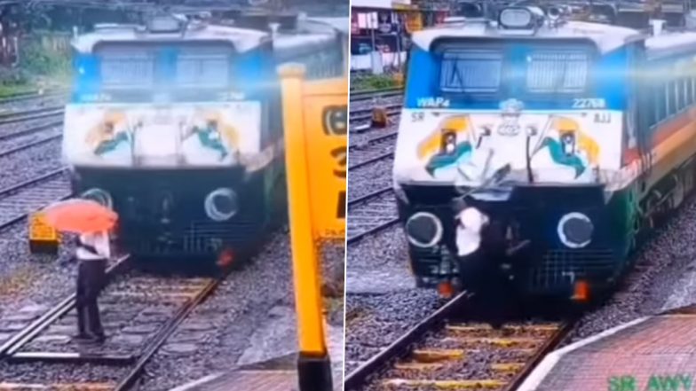 Viral Video: छाता लेकर स्टेशन पर खड़ा था शख्स, ट्रेन के आते ही अचानक रेलवे ट्रैक पर आया, सुसाइड का भयावह वीडियो आया सामने
