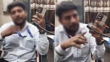 Railway Employee Video: भाषा को लेकर शख्स और रेलवे कर्मचारी के बीच हुई बहस, कर्मचारी बोला.. नहीं आती मराठी, तो क्या करूं, सोशल मीडिया पर वायरल हुआ वीडियो Railway Employee Video: भाषा को लेकर शख्स और रेलवे कर्मचारी के बीच हुई बहस, कर्मचारी बोला.. नहीं आती मराठी, तो क्या करूं, सोशल मीडिया पर वायरल हुआ वीडियो