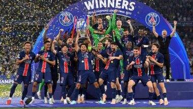 PSG Wins UEFA Champions League 2024-25: पेरिस सेंट-जर्मेन ने जीता UEFA चैंपियंस लीग का खिताब; डेज़ायर डूए के दो गोल से इंटर मिलान पर जीत के साथ पीएसजी ने पहली बार उठाई ट्रॉफी