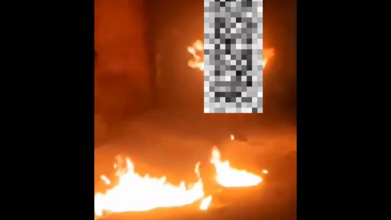 Gwalior Shocker: युवक ने गर्लफ्रेंड के घर के सामने खुद को आग लगाकर की आत्महत्या, युवती ने शादी से किया था मना, ग्वालियर का भयावह वीडियो आया सामने (Watch Video)