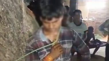 Raebareli Shocker: रायबरेली जिले में दबंगों का आतंक! गांव में आम बेचने आए दलित युवक को पेड़ से बांधकर पीटा, सोशल मीडिया पर वीडियो आया सामने (Watch Video)