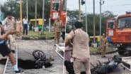 Chandigarh Road Collapsed: चंडीगढ़ में बारिश से धंसी सड़क, बाइक सवार गड्ढे में गिरा; रेस्क्यू का VIDEO वायरल
