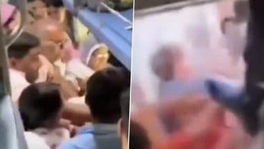 Baghpat Train Murder: उत्तर प्रदेश में चलती ट्रेन में सीट विवाद को लेकर शख्स की पीट पीटकर हत्या, बागपत जिले का वीडियो आया सामने (Watch Video) Baghpat Train Murder: उत्तर प्रदेश में चलती ट्रेन में सीट विवाद को लेकर शख्स की पीट पीटकर हत्या, बागपत जिले का वीडियो आया सामने (Watch Video)