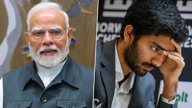 PM Narendra Modi Congratulates D Gukesh: पीएम मोदी ने दी डी. गुकेश को बधाई, नॉर्वे शतरंज 2025 में मैग्नस कार्लसन पर ऐतिहासिक जीत को बताया असाधारण उपलब्धि