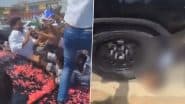 Guntur Shocker: पूर्व CM की कार ने एक को कुचला, स्वागत के लिए आए कार्यकर्ता की मौके पर मौत, आंध्र प्रदेश के गुंटूर जिले का भयावह वीडियो आया सामने;VIDEO