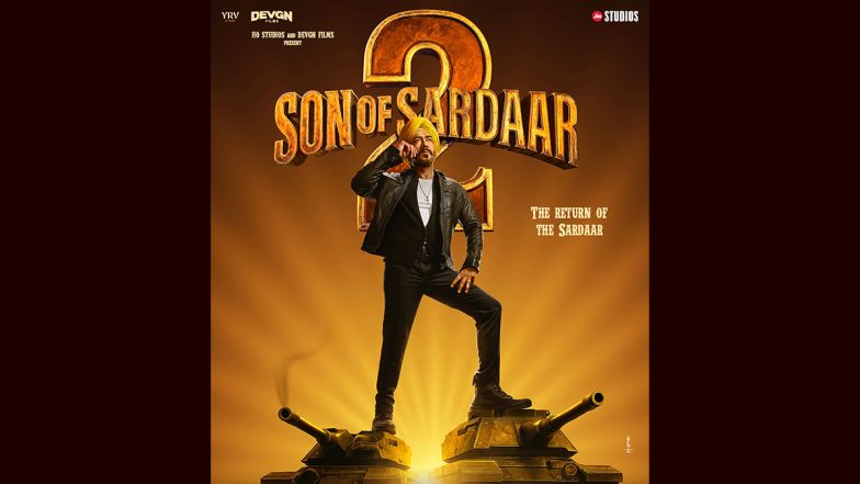 Son of Sardaar 2 First Look: अजय देवगन की 'सन ऑफ सरदार 2' का फर्स्ट लुक पोस्टर रिलीज, 25 जुलाई को सिनेमाघरों में होगी रिलीज (View Poster)