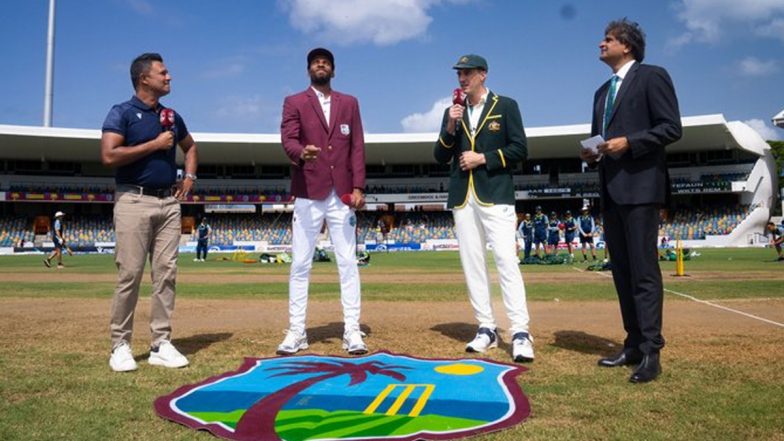 WI vs AUS Test Series 2025: वेस्टइंडीज के तूफ़ानी तेज़ गेंदबाज़ों ने ऑस्ट्रेलिया की कमर तोड़ी, पहली पारी में सिर्फ 180 रन पर समेटा पूरा दल