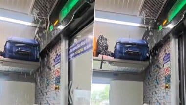 VIRAL VIDEO: वंदे भारत ट्रेन में अब 'झरने' की सुविधा! छत से टपकता पानी देख भड़के यात्री; रेलवे ने दी सफाई VIRAL VIDEO: वंदे भारत ट्रेन में अब 'झरने' की सुविधा! छत से टपकता पानी देख भड़के यात्री; रेलवे ने दी सफाई