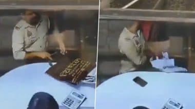 VIDEO: यूपी के मेरठ में वर्दीधारी दरोगा ने कपड़े की दुकान में की चोरी, CCTV में कैद हुई शर्मनाक हरकत