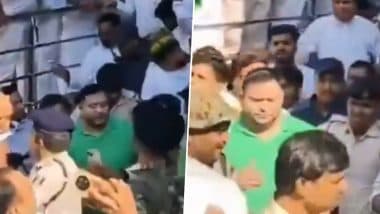 VIDEO: पटना के छात्र संसद के कार्यक्रम के बाद सभागार के गेट का शीशा टुटा, बाल बाल बचे तेजस्वी यादव, हादसे में कार्यकर्ता हुआ घायल