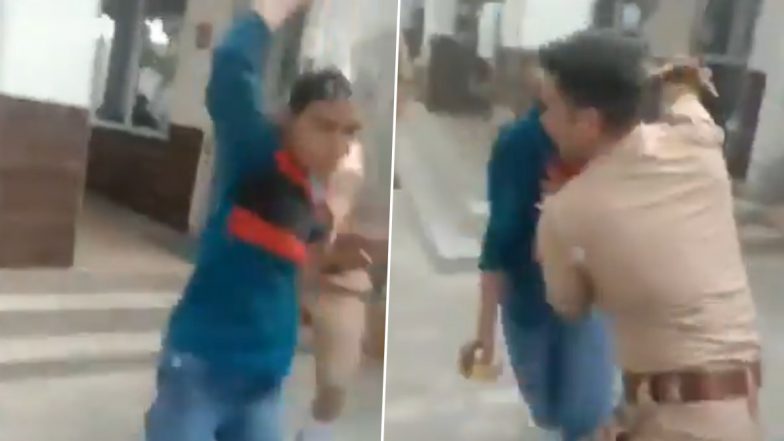 Mathura Shocker: न्याय नहीं मिलने पर युवती ने उठाया भयावह कदम! पुलिस स्टेशन पहुंचकर खुद पर पेट्रोल डालकर किया आत्मदाह का प्रयास, मथुरा जिले का वीडियो आया सामने;VIDEO