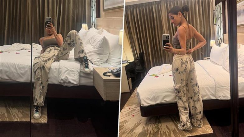 Poonam Pandey Bold Look: पूनम पांडे ने कैमरे के सामने दिखाया कर्वी फिगर, मिरर सेल्फी वीडियो से मचाया बवाल (Watch Video)