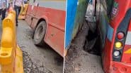 Mumbai Bus Accident: मुंबई के गिरगांव में बारिश के कारण सड़क धंसी, BEST बस का पहियां 5 फीट गड्डे में फंसा, यात्री सुरक्षित, बड़ा हादसा टला (Watch Video)