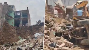 UP: मथुरा में मिट्टी खिसकने से बड़ा हादसा, 6 मकान गिरे; कई लोगों के मलबे में दबे होने की आशंका (Watch Video) UP: मथुरा में मिट्टी खिसकने से बड़ा हादसा, 6 मकान गिरे; कई लोगों के मलबे में दबे होने की आशंका (Watch Video)