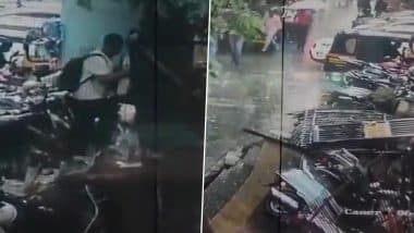 Wall Collapse in Vashi: तेज बारिश से सोसाइटी की दीवार गिरी, बाल बाल बची शख्स की जान, कई वाहन मलबे में दबे, वाशी का वीडियो आया सामने (Watch Video)