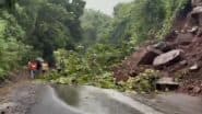 Ratnagiri Land Sliding: तेज बारिश के कारण रत्नागिरी जिले के शेनाले घाट में हुई लैंड स्लाइडिंग, सड़क पर बिखरा मलबा और पत्थर, यातायात हुआ ठप्प (Watch Video)
