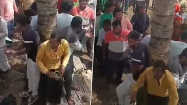 Karnataka Shocker: मवेशियों को बचाने गए गौरक्षकों की बेलगावी जिले में पिटाई, कार्यकर्ताओं को पेड़ से बांधकर पीटा, घटना का वीडियो आया सामने;VIDEO