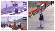 उद्धाटन के बाद चिनाब ब्रिज पर PM मोदी ने लहराया तिरंगा, VIDEO में देखें इंजीनियरिंग का बेमिसाल नमूना
