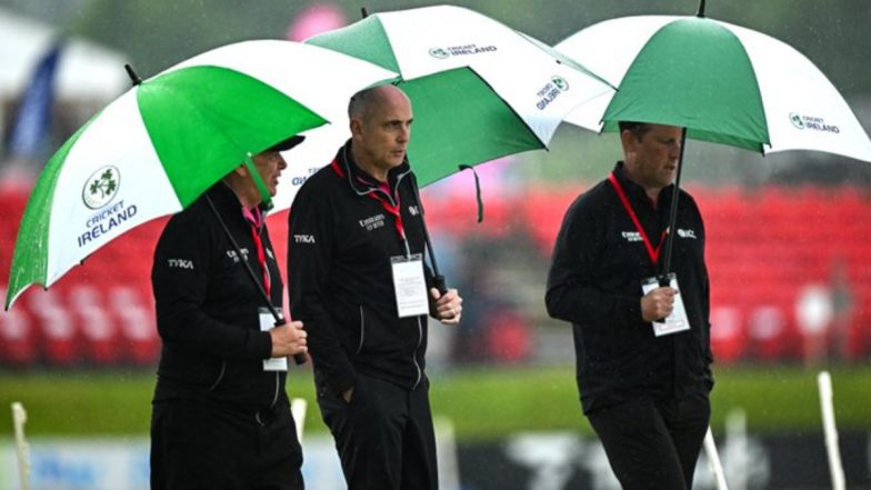 IRE vs WI 1st T20I 2025 Match Abandoned Due To Rain: उत्तरी आयरलैंड के ब्रेडी में बारिश ने लूट लिया खेल का मजा, बिना एक भी गेंद फेंके&nbsp;आयरलैंड बनाम वेस्टइंडीज पहला टी20 मुकाबला रद्द