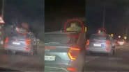 VIDEO: रोमांस में डूबे कपल ने चलती कार में की शर्मनाक हरकत! सनरूफ खोलकर प्रेमी जोड़े ने पार की सारी हदें