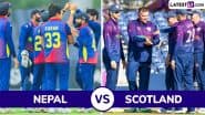 Scotland vs Nepal, 74th Match Live Streaming In India: स्कॉटलैंड और नेपाल के बीच खेला जाएगा हाई वोल्टेज मुकाबला, यहां जानें भारत में कब, कहां और कैसे उठाए लाइव मुकाबले का लुफ्त