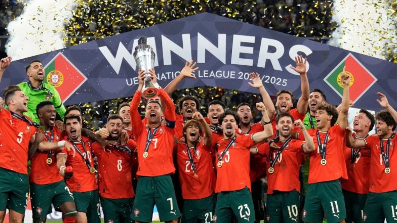 UEFA Nations League Finals 2025: फाइनल मुकाबले में स्पेन को हराकर पुर्तगाल बना नेशंस लीग चैंपियन, पेनल्टी शूटआउट में 5-3 से रौंदा; इमोशनल हुए क्रिस्टियानो रोनाल्डो