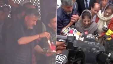 VIDEO: जम्मू-कश्मीर के खीर भवानी मंदिर पहुंची PDP प्रमुख महबूबा मुफ़्ती, पूजा-अर्चना के बाद कहा; कश्मीर के मुद्दों का समाधान बंदूकों से नहीं